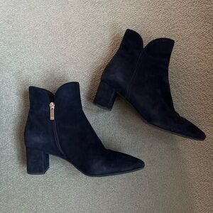 Aquatalia Black Suede Ankle Booties